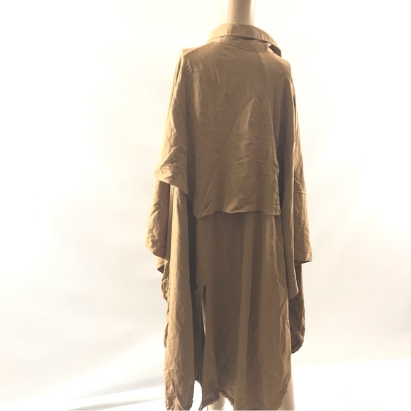 Anthropologie Pilcro Khaki Oversize Poncho Utility Jacket in Tan Color One Size - Picture 6 of 12